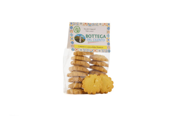 BISCOTTI AL BURRO DI BUFALA LIMONE E CIOCCOLATO BIANCO 200 GR